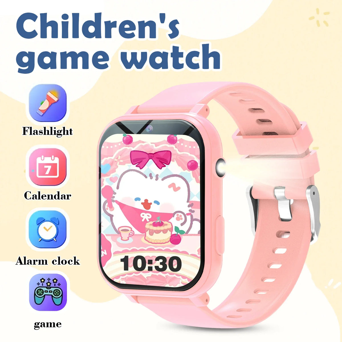 Kids Games Smart Watch 18 Games Camera Waterproof Flashlight Sleep Monitoring For Birthday Holiday Gift Boy Girl Children