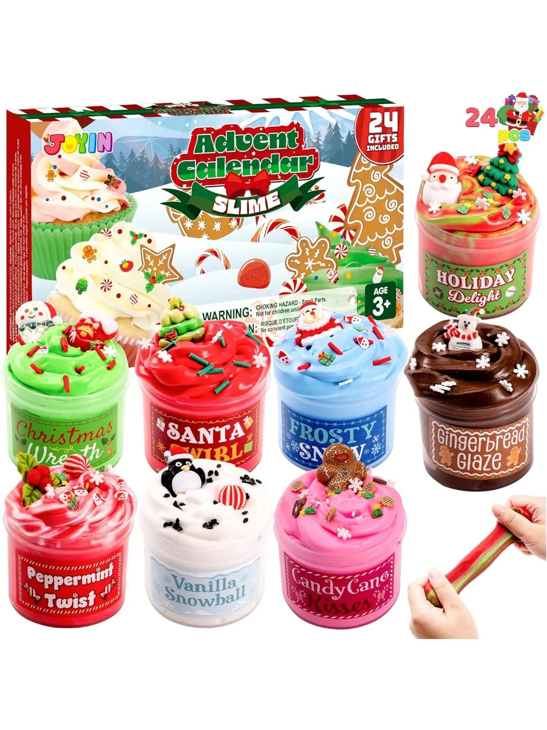 Joyfy Slime Christmas Advent Calendar With Festive Dessert Accessories