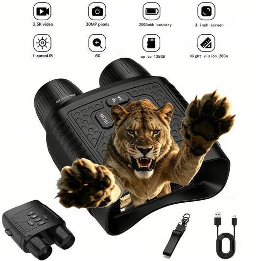 Digital Night Vision Binoculars With 6X Zoom And Recording