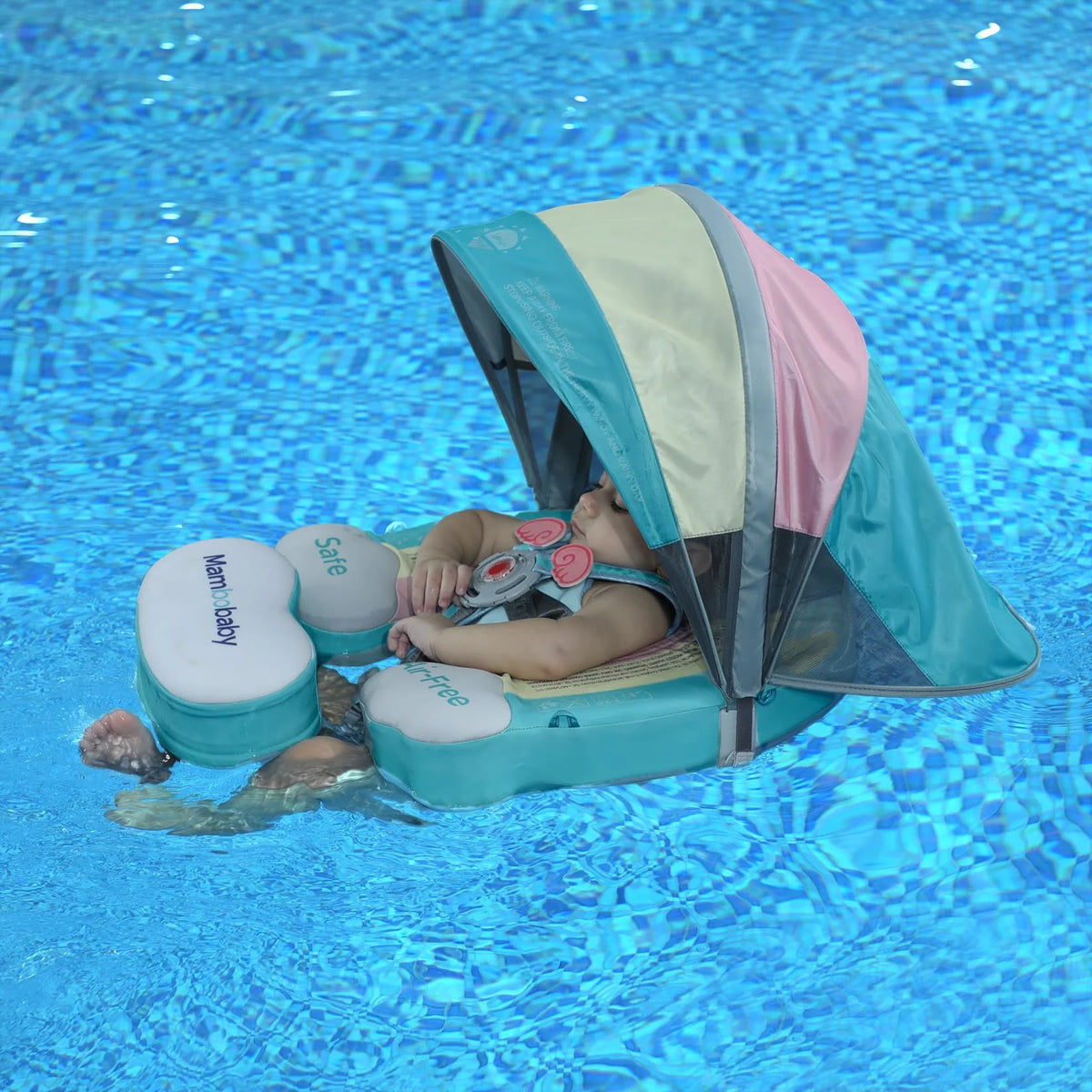 Mambobaby Air Free Baby Chest Float With Sunshade Canopy