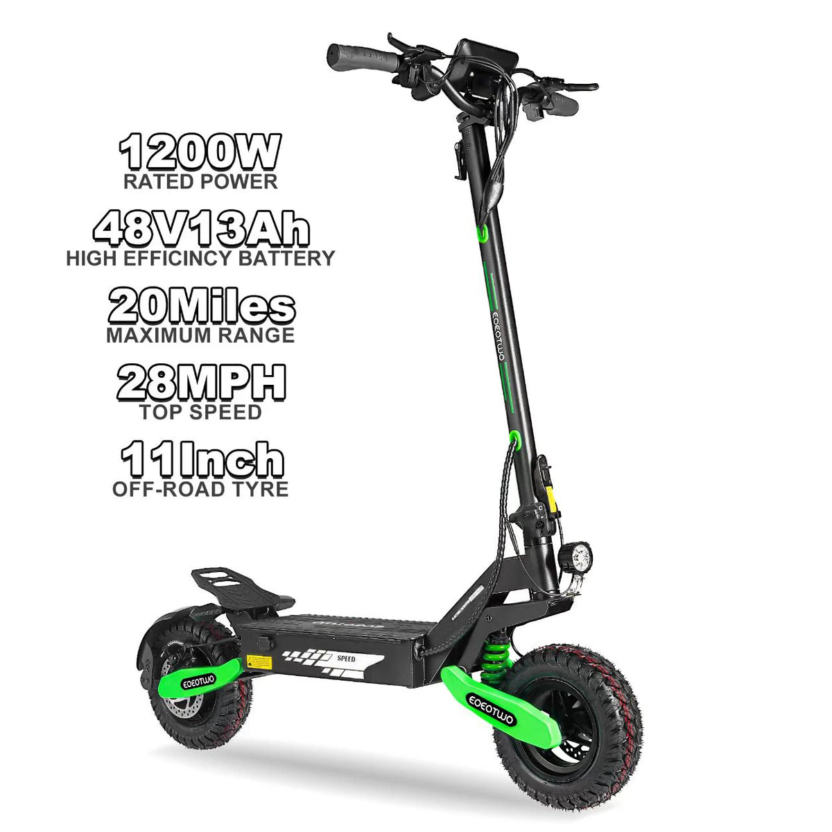 EOEOTWO Adult Off Road Electric Scooter With Foldable Design