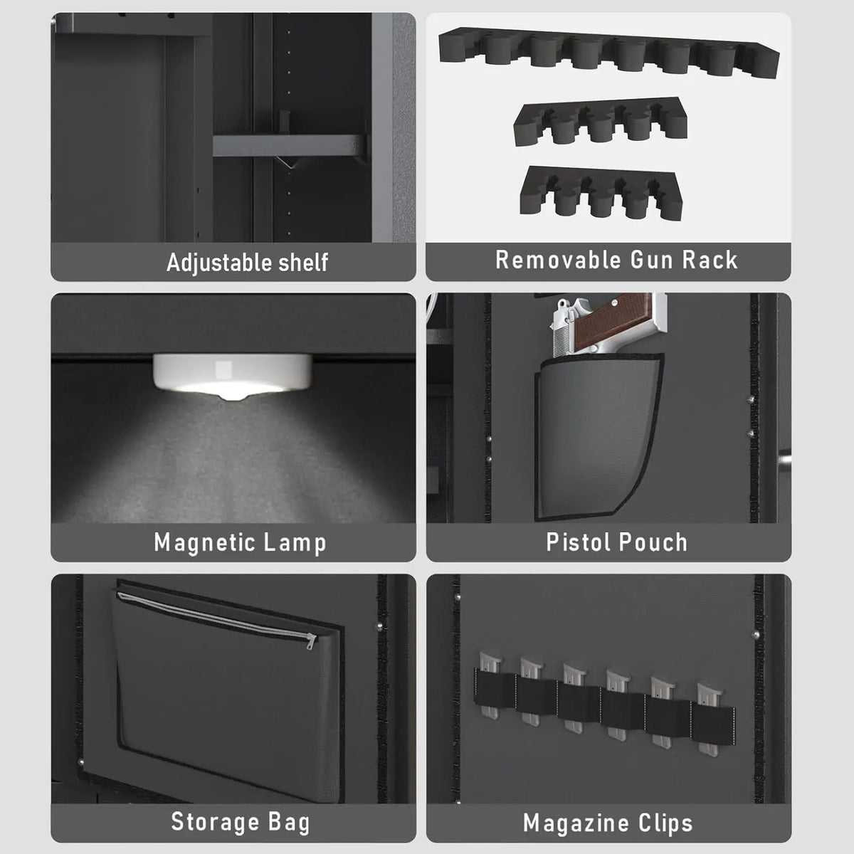 Kavey Digital Gun Safe With LCD Keypad For Rifle Storage