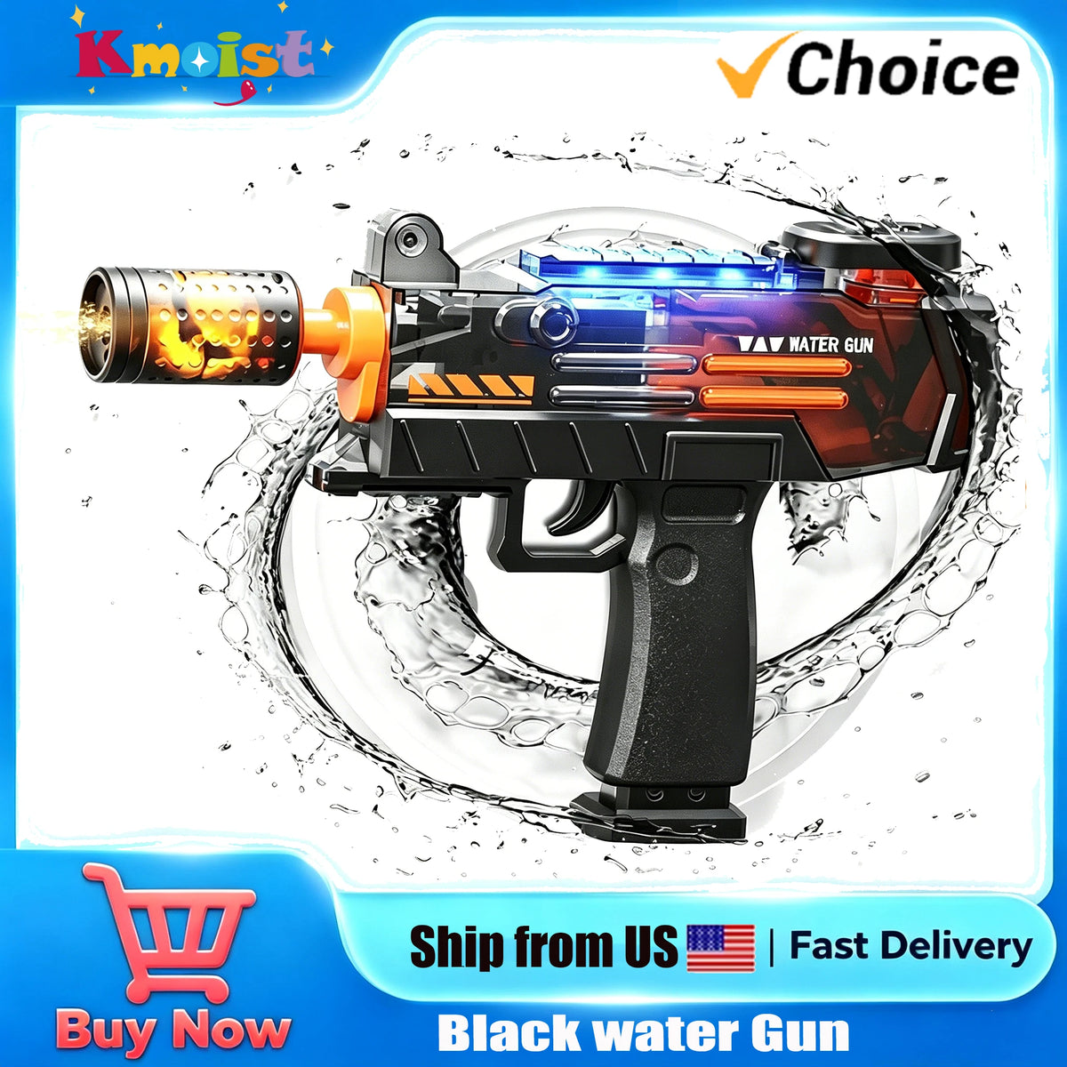Kmoist Electric Water Gun Toy For Outdoor Family Fun