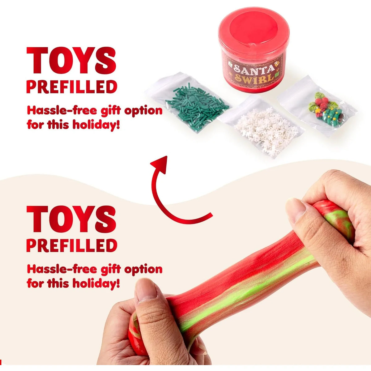Joyfy Slime Christmas Advent Calendar With Festive Dessert Accessories