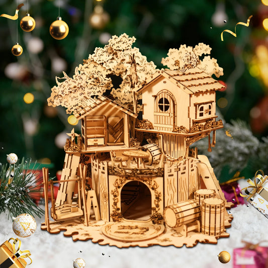 Music Park 3D Wooden Treehouse Puzzle Kit for Couples