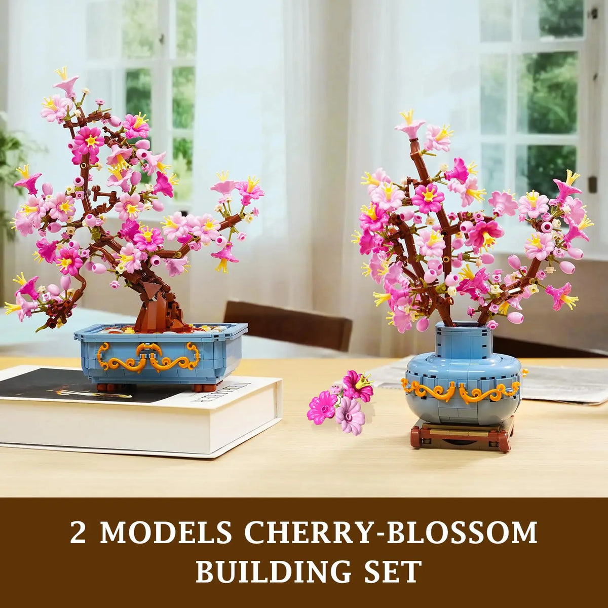 HOGOKIDS Cherry Blossom Bonsai Building Set For Home Decor
