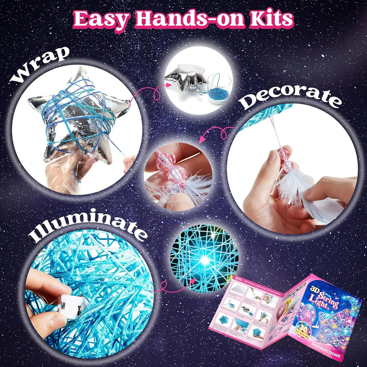 Joyfy 3D String Art Light Up Creative Kit For Children