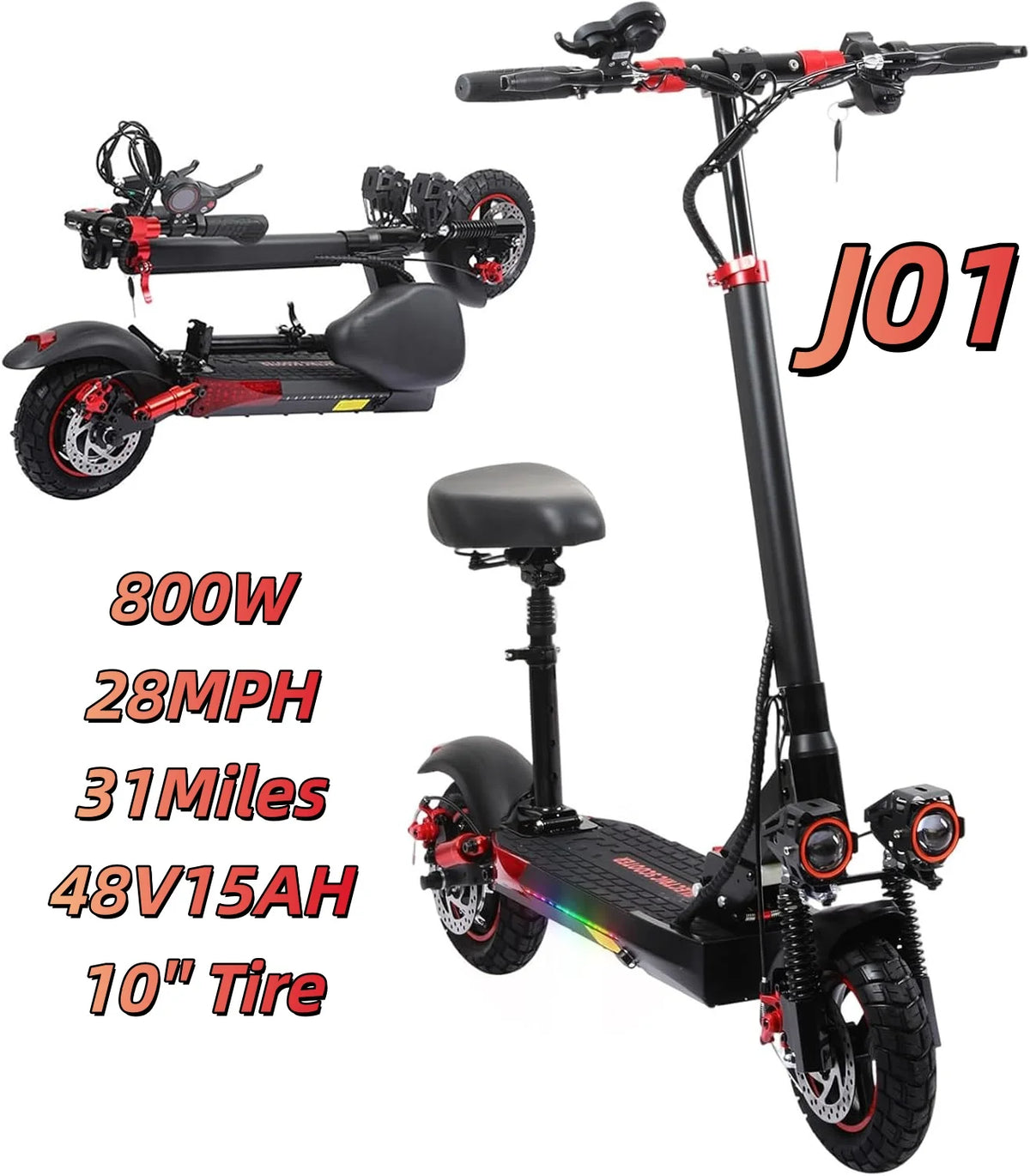 EOEOTWO Adult Off Road Electric Scooter With Foldable Design