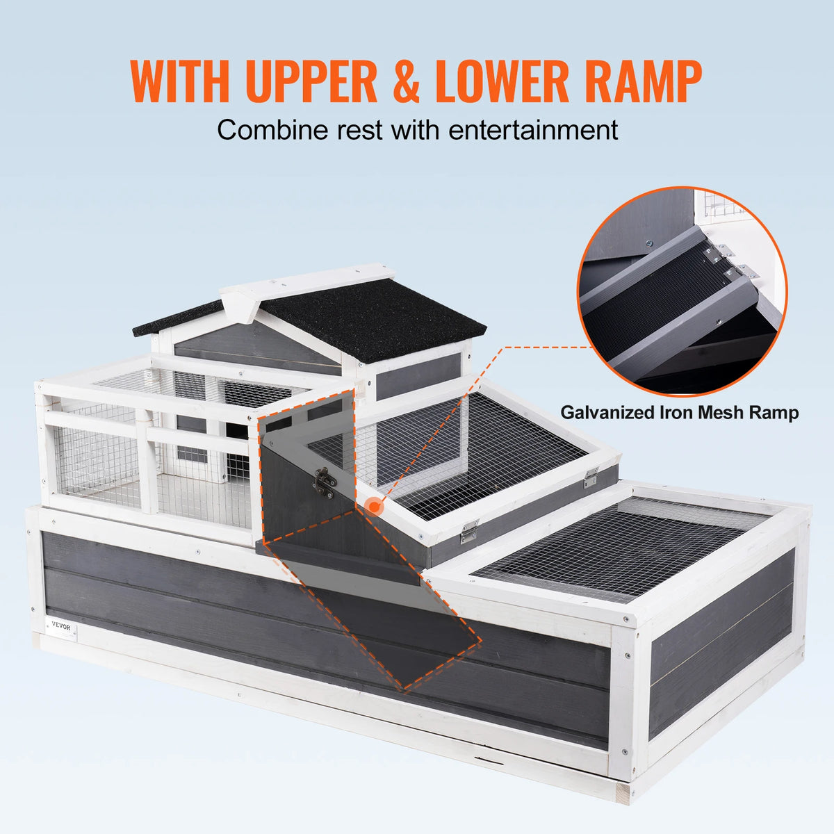 Three Room Wooden Tortoise Habitat Enclosure With Openable Top