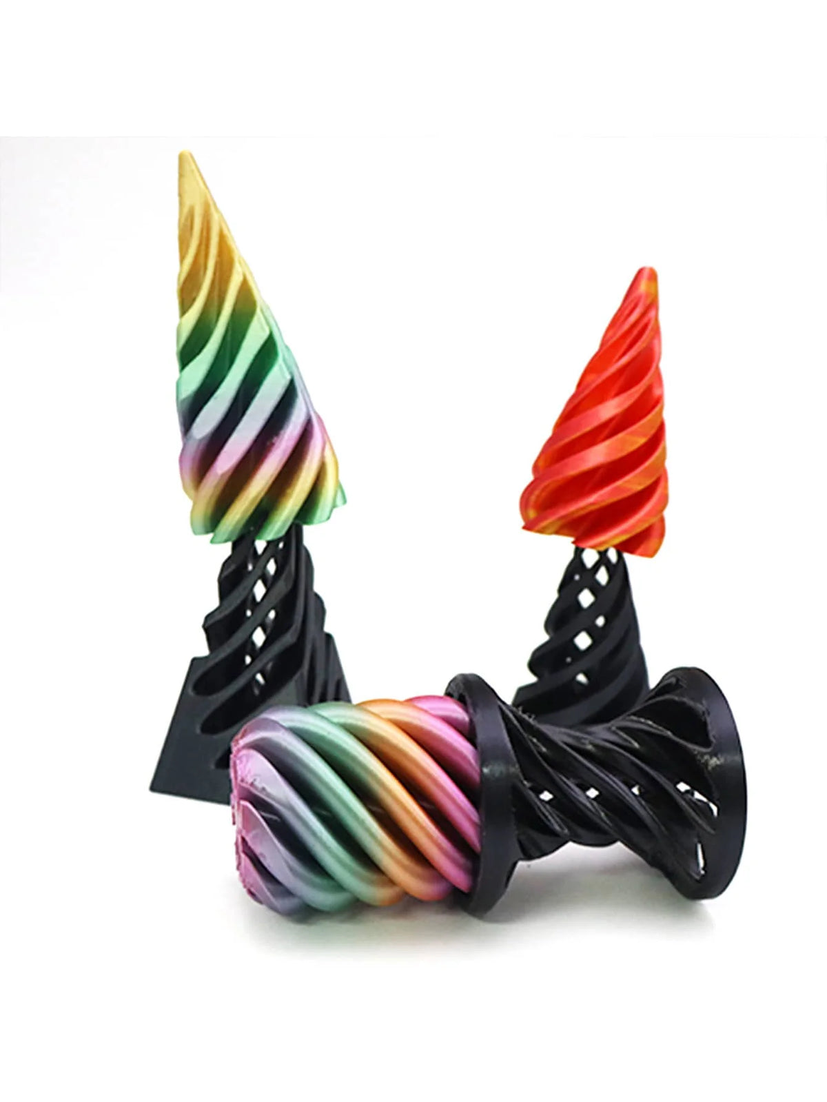 Spiral 3D Printed Kinetic Desktop Ornament Sculpture