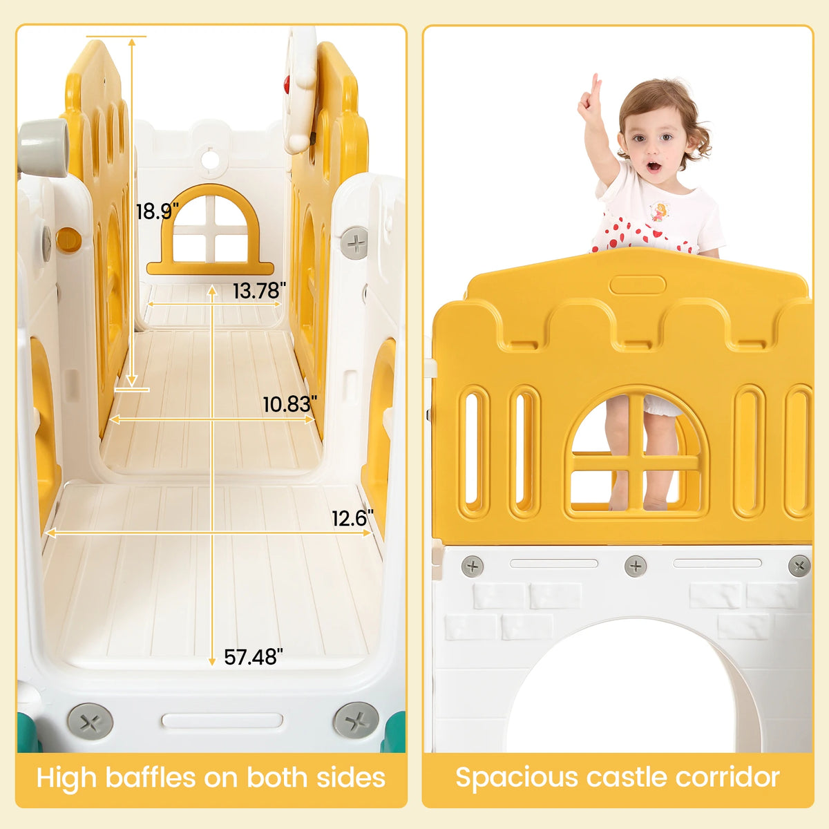HiMISS Toddler Indoor Playground Slide Climber Playset