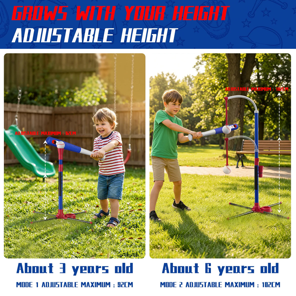 QDRAGON 3-in-1 Kids Baseball Set With Automatic Pitching Machine