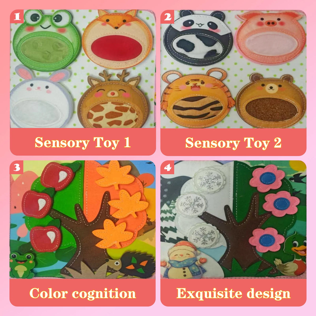 Felt Busy Board Early Learning Activity Book For Toddlers
