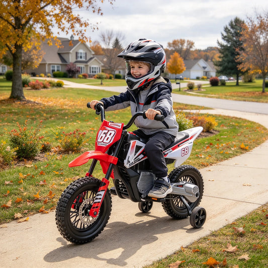 GAOMON 12V Kids Electric Dirt Bike With Training Wheels