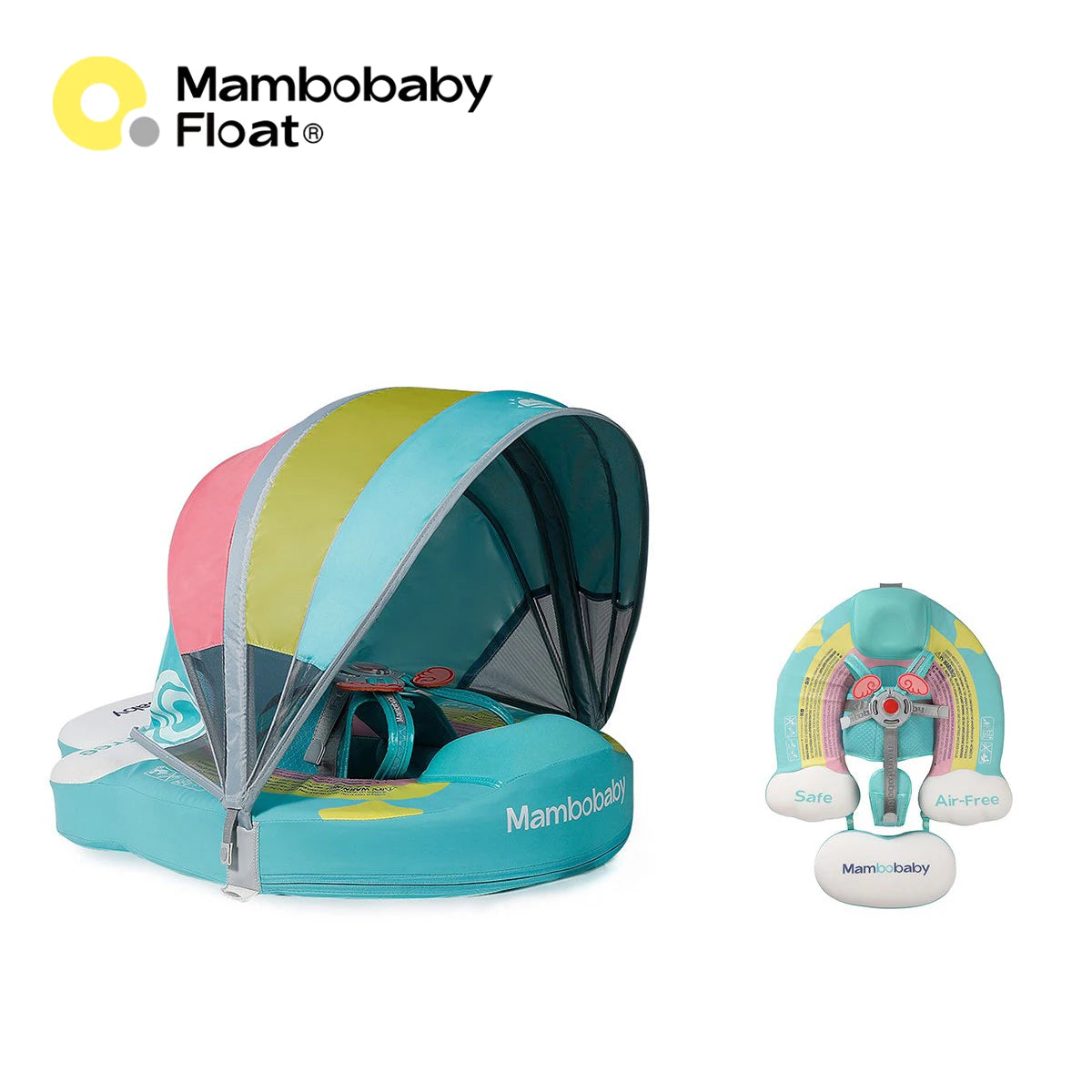 Mambobaby Air Free Baby Chest Float With Sunshade Canopy