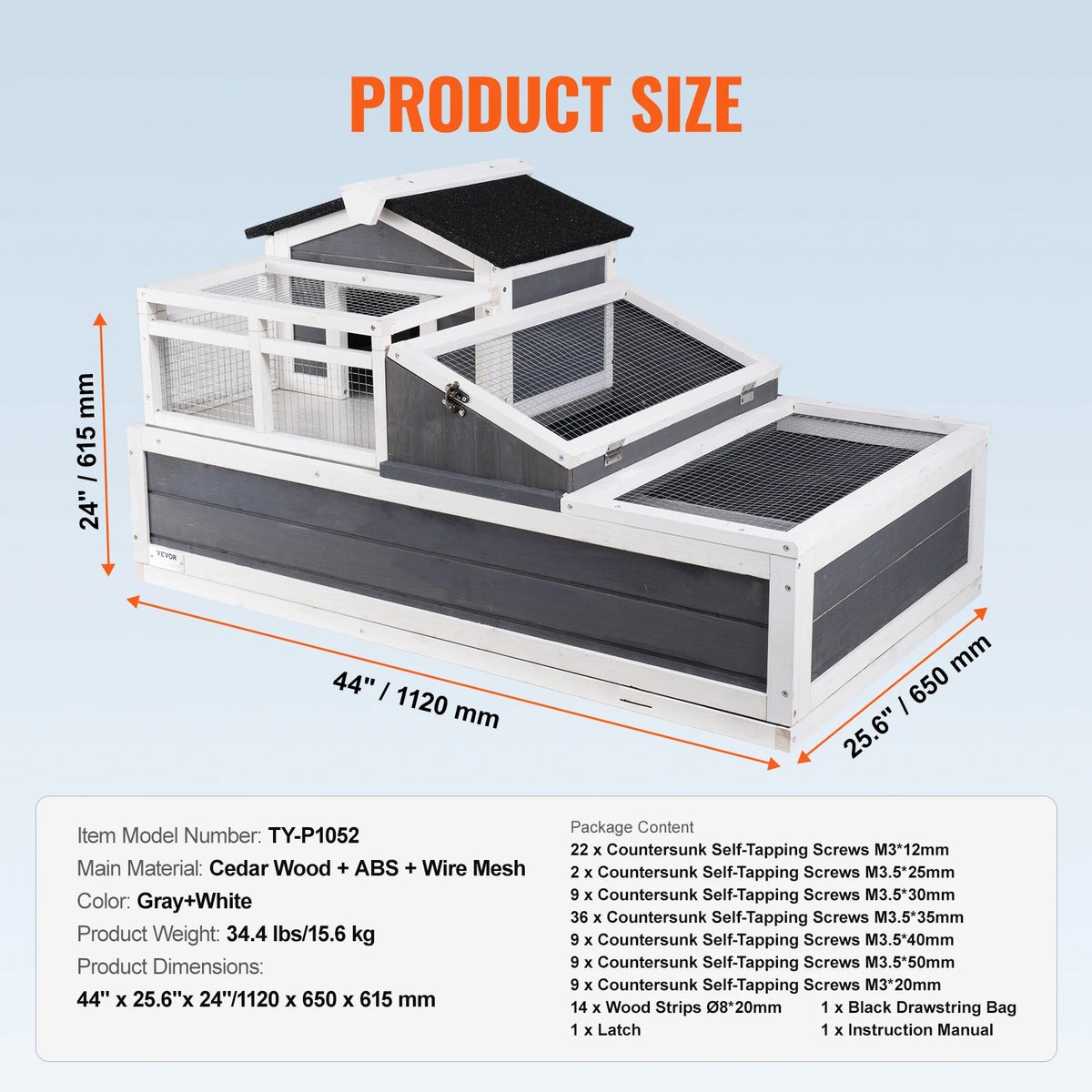 Three Room Wooden Tortoise Habitat Enclosure With Openable Top