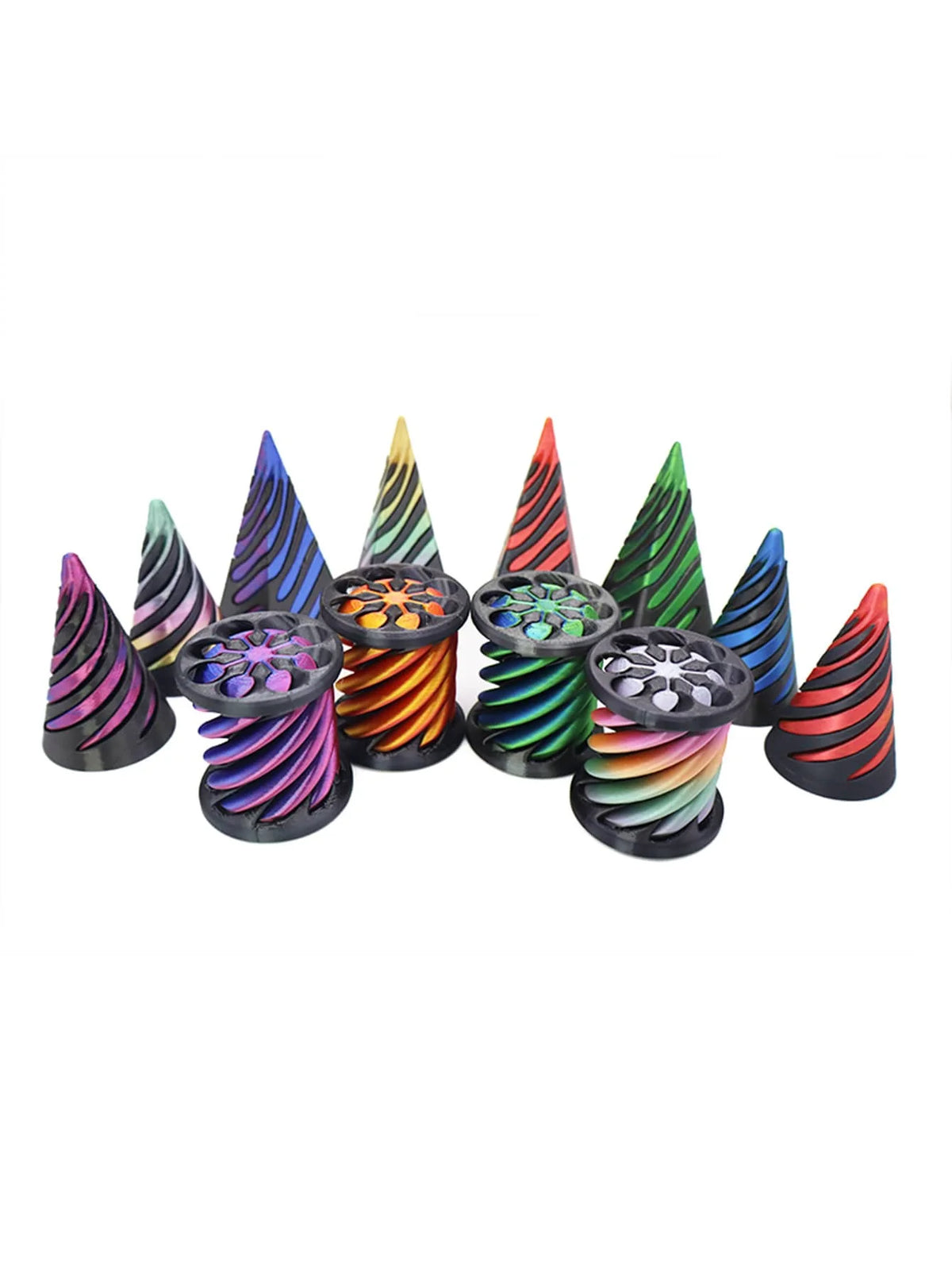 Spiral 3D Printed Kinetic Desktop Ornament Sculpture