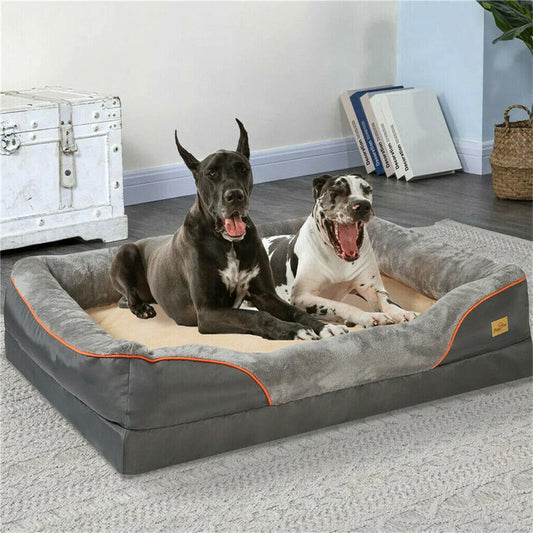 BORWART Orthopedic Memory Foam Dog Sofa Bed With Removable Cover