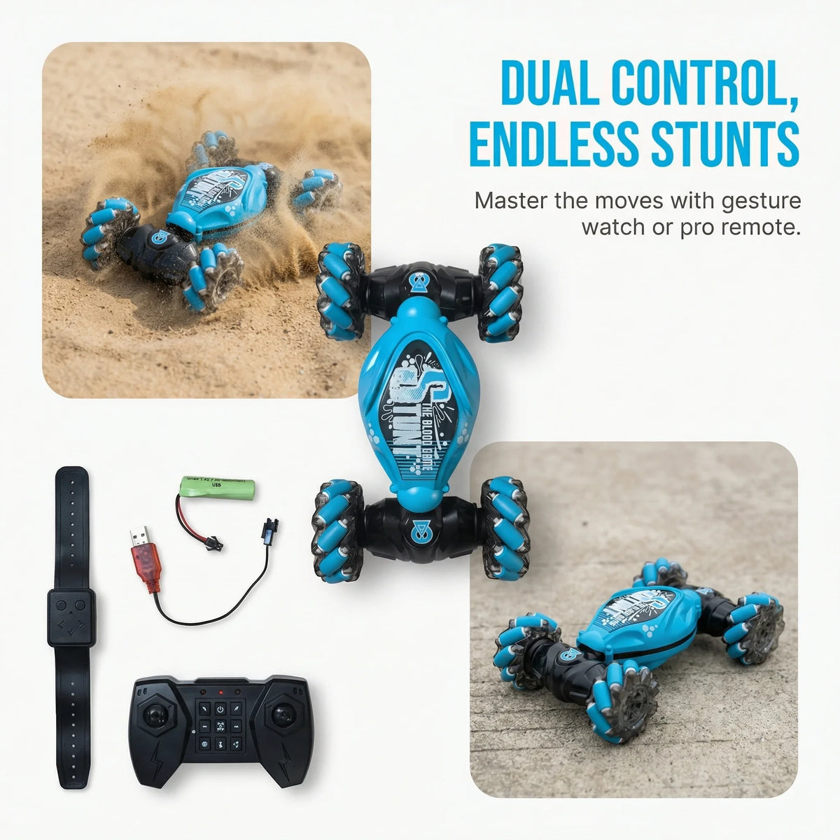 JJRC Gesture Sensing Deformable Remote Control Stunt Car Toy