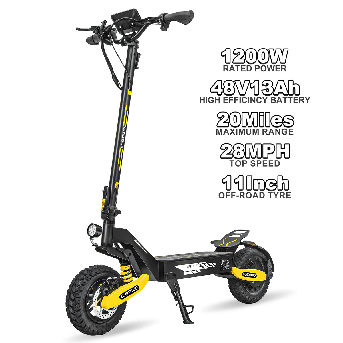 EOEOTWO Adult Off Road Electric Scooter With Foldable Design